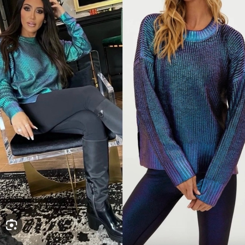 As seen on Melissa Gorga- Beach Riot Galaxy Shine Sweater Size S (fits M/L)